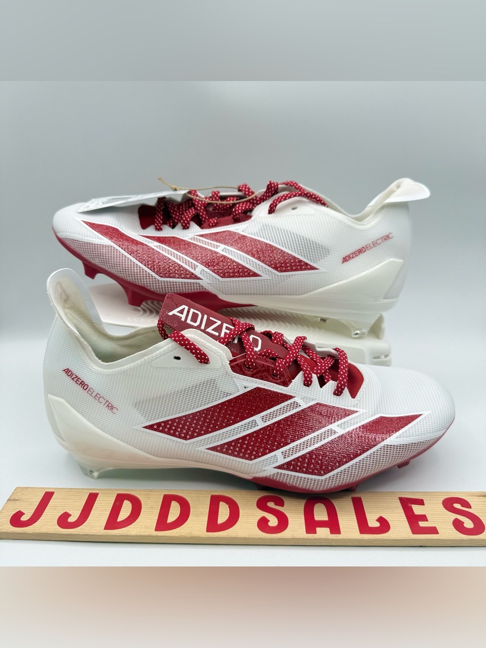 Adidas Adizero Electric II Football Cleats White Power Red IE6288 Men's Sizes